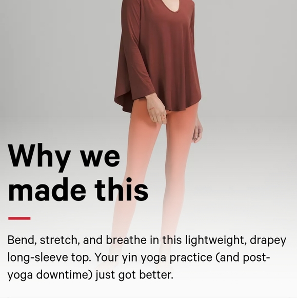 Lululemon Up for Down Time Top Dark Terracotta Long-Sleeved Size 4 Silk Modal - Picture 7 of 10